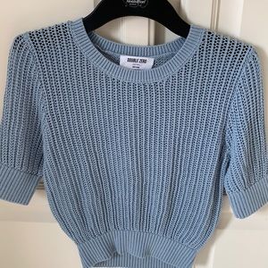 Light blue Double Zero knit shirt small Never worn